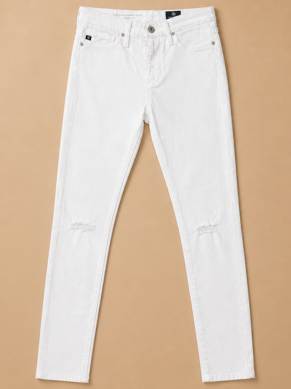 AG Adriano Goldschmied Women's The Farrah Skinny Ankle Jeans White Size 25